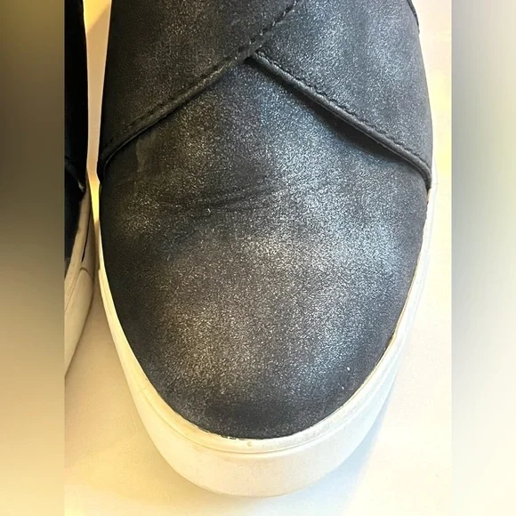 Maurices Gloria Open Side Wedge Women's Black Sparkle Sneakers Size 6.5 - Picture 7 of 16